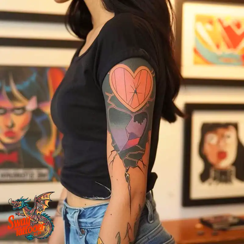 100 Broken Heart Tattoo Design Ideas, Symbolism & Placement 64 broken heart tattoo