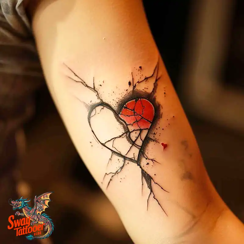 100 Broken Heart Tattoo Design Ideas, Symbolism & Placement 87 broken heart tattoo design