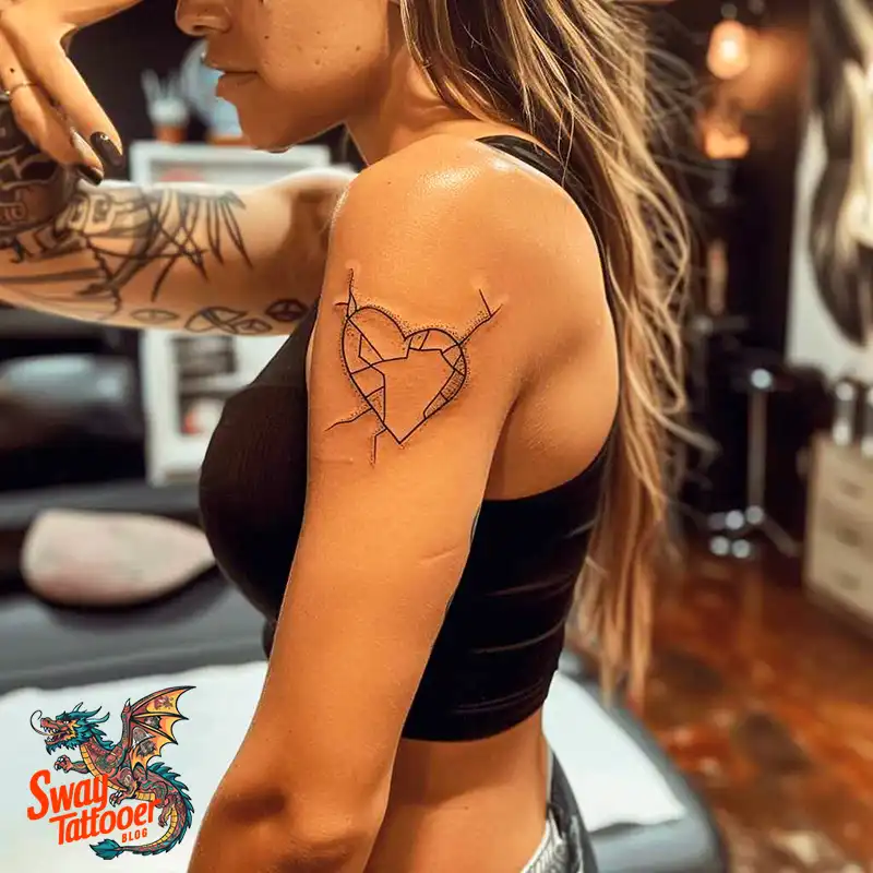 100 Broken Heart Tattoo Design Ideas, Symbolism & Placement 55 broken heart tattoo