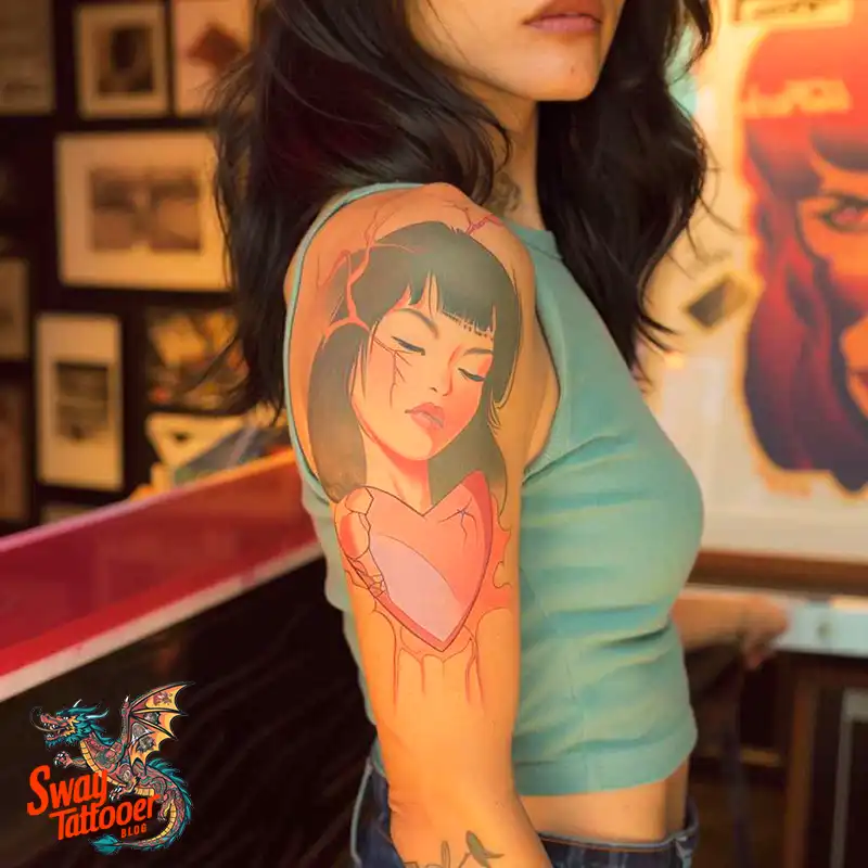 100 Broken Heart Tattoo Design Ideas, Symbolism & Placement 56 broken heart tattoo