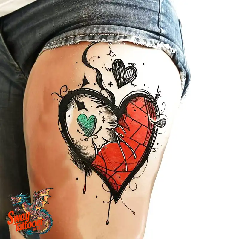 100 Broken Heart Tattoo Design Ideas, Symbolism & Placement 45 broken heart tattoo