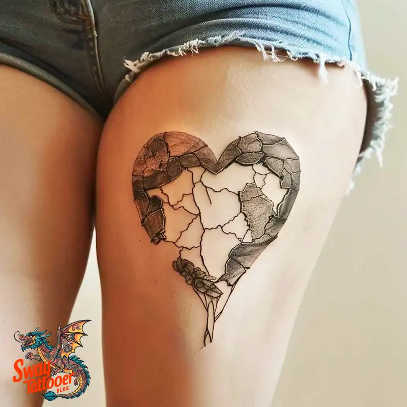 100 Broken Heart Tattoo Design Ideas, Symbolism & Placement 48 broken heart tattoo