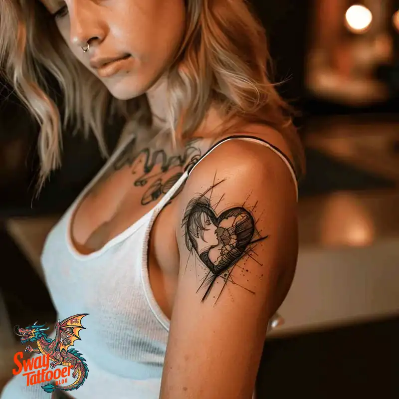 100 Broken Heart Tattoo Design Ideas, Symbolism & Placement 22 broken heart tattoo