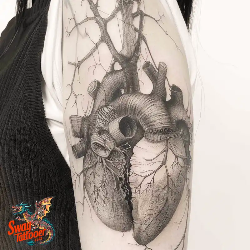 100 Broken Heart Tattoo Design Ideas, Symbolism & Placement 12 broken heart tattoo