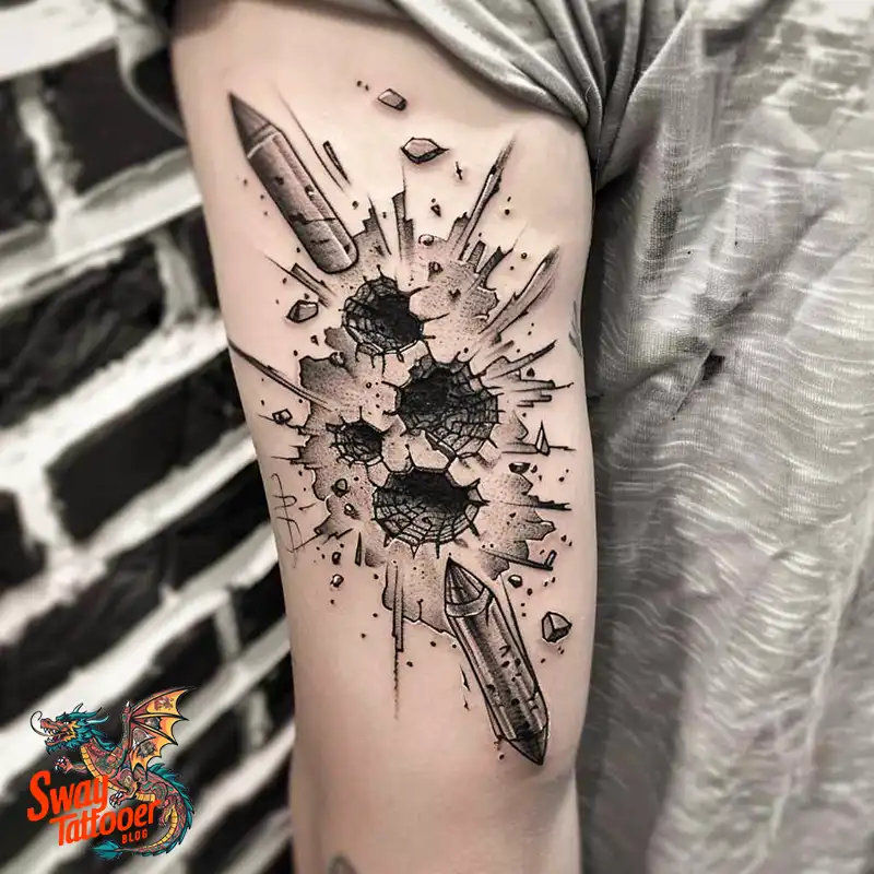 bullet hole tattoo ideas