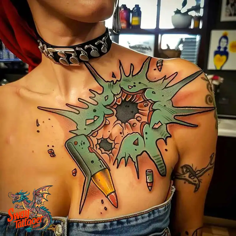 bullet hole tattoo ideas