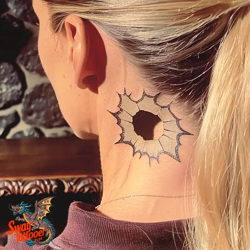 bullet hole tattoo design
