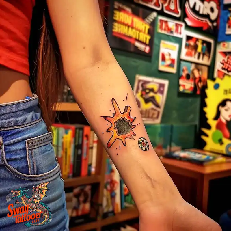 bullet hole tattoo design