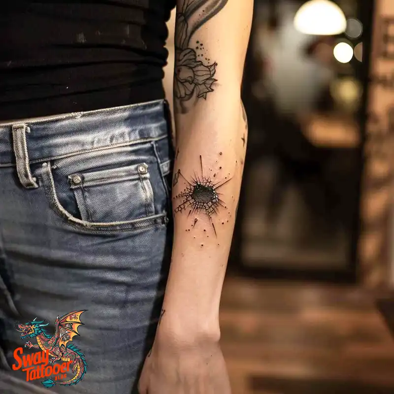 bullet hole tattoo design