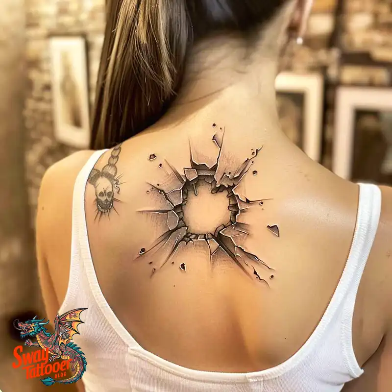 bullet hole tattoo