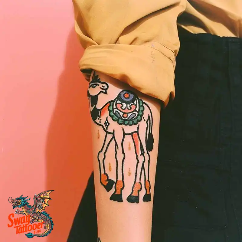 camel tattoo design
