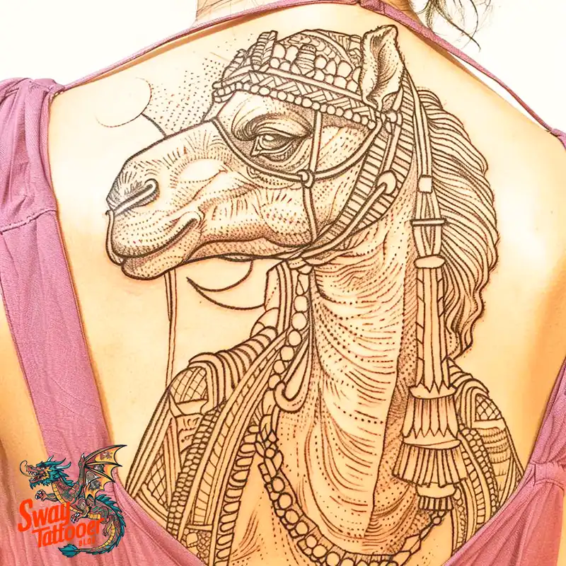 camel tattoo design