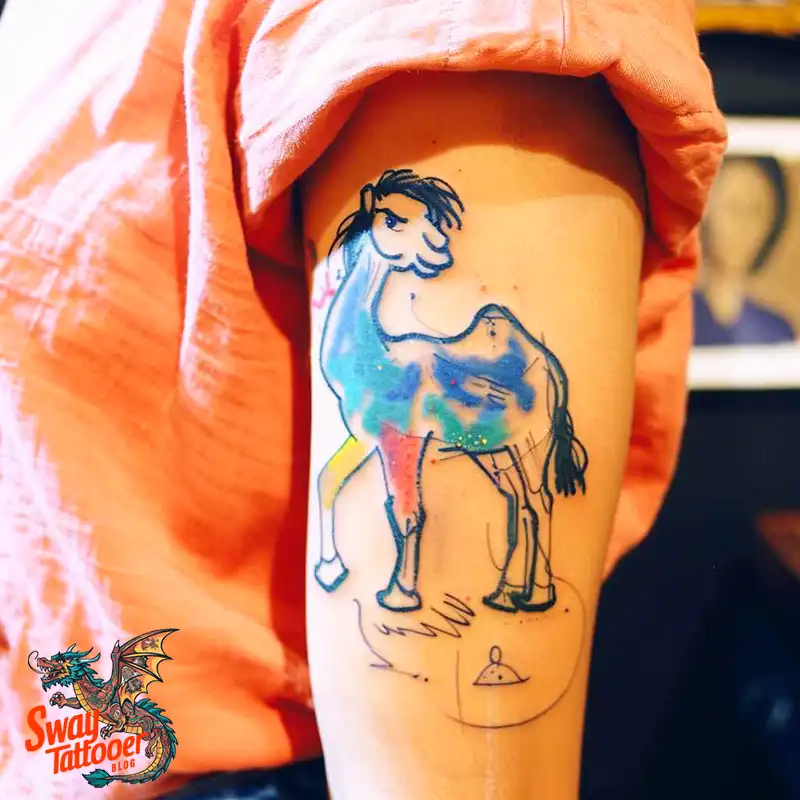 camel tattoo design