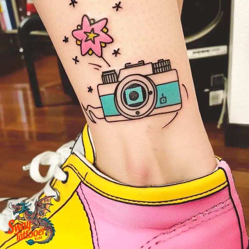 100 Camera Tattoo Design Ideas: Symbolism and Meaning 19 Camera Tattoo Design