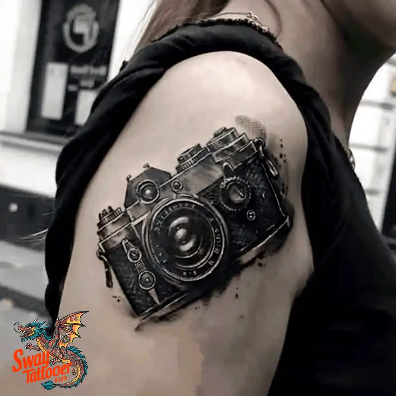 100 Camera Tattoo Design Ideas: Symbolism and Meaning 3 Camera Tattoo Design