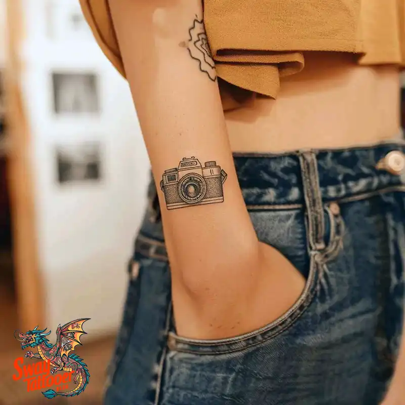 100 Camera Tattoo Design Ideas: Symbolism and Meaning 2 Camera Tattoo Design