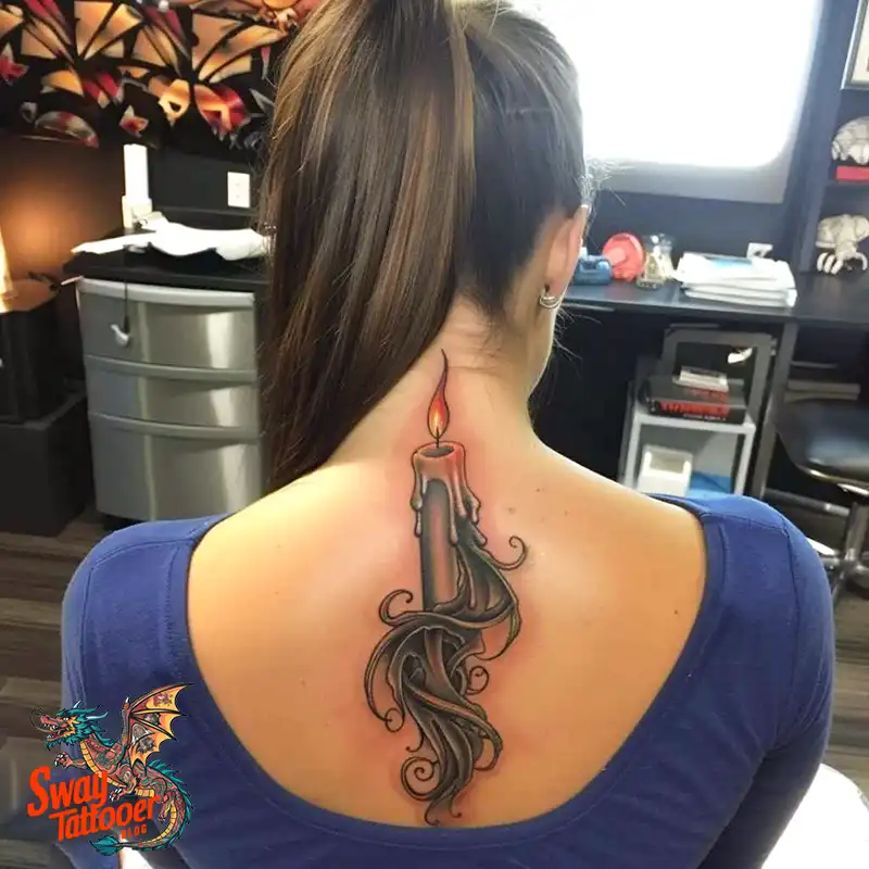 160 Candle Tattoo Designs: Your Skin with Symbolic Art 64 Candle Tattoo Ideas