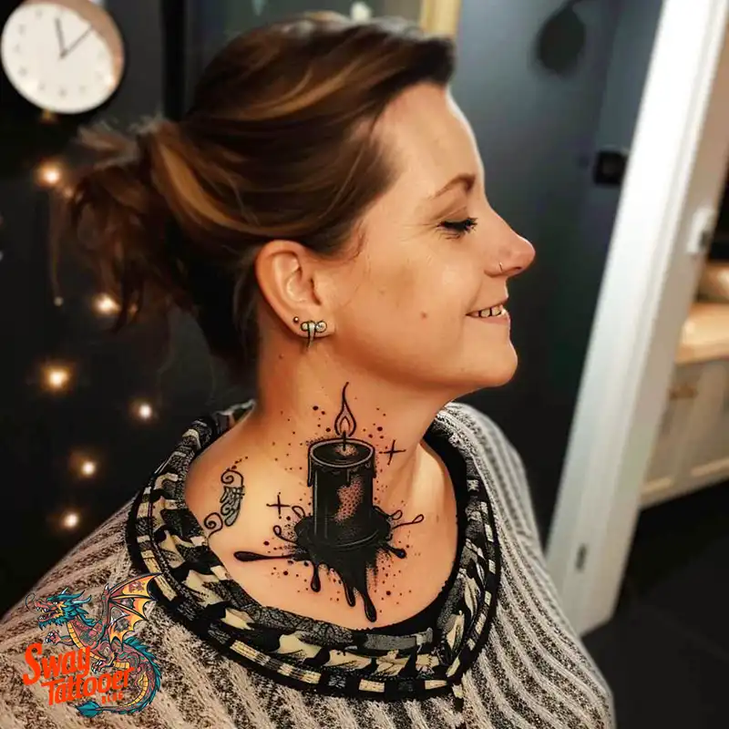 160 Candle Tattoo Designs: Your Skin with Symbolic Art 63 Candle Tattoo Ideas