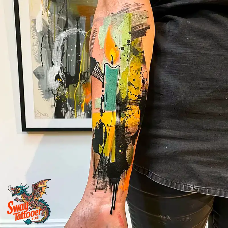 160 Candle Tattoo Designs: Your Skin with Symbolic Art 43 Candle Tattoo Ideas