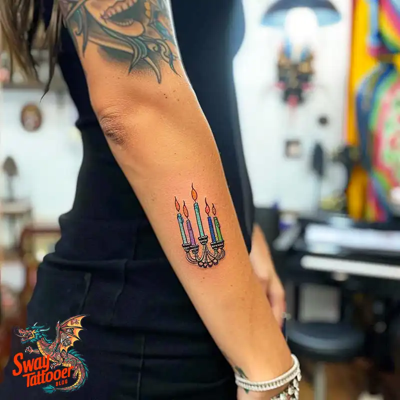 160 Candle Tattoo Designs: Your Skin with Symbolic Art 35 Candle Tattoo Ideas