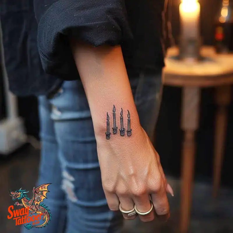 160 Candle Tattoo Designs: Your Skin with Symbolic Art 33 Candle Tattoo Designs