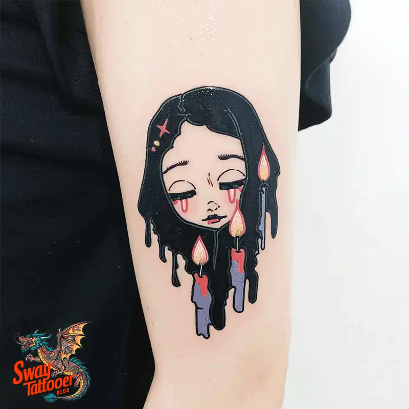 160 Candle Tattoo Designs: Your Skin with Symbolic Art 29 Candle Tattoo Designs