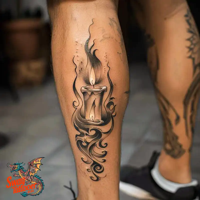 160 Candle Tattoo Designs: Your Skin with Symbolic Art 150 candle14