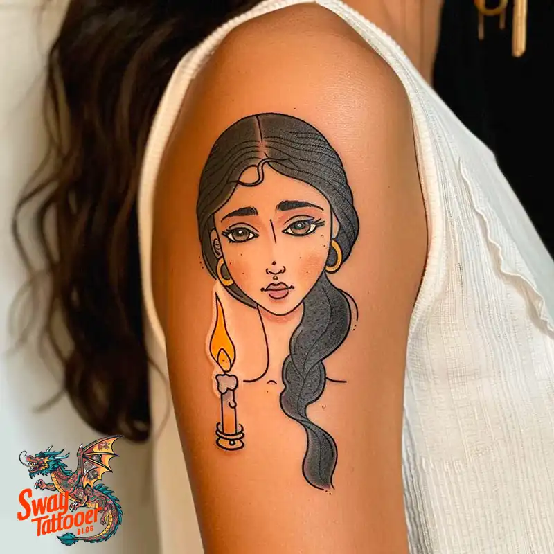 160 Candle Tattoo Designs: Your Skin with Symbolic Art 18 Candle Tattoo Designs