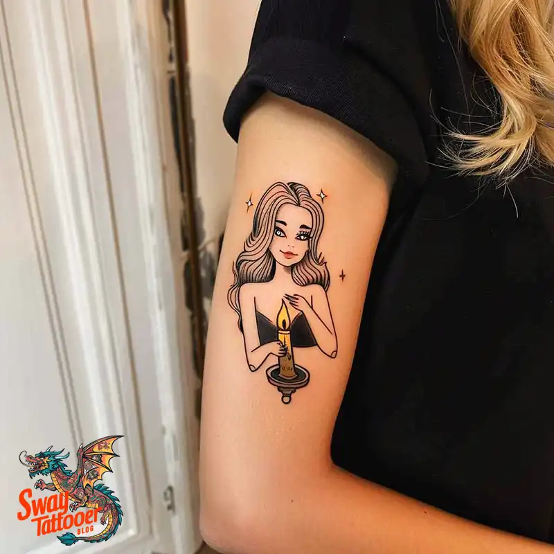 160 Candle Tattoo Designs: Your Skin with Symbolic Art 17 Candle Tattoo Designs