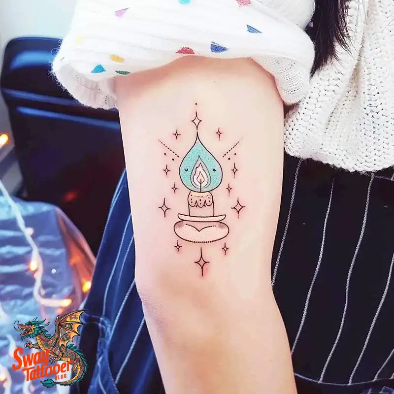 160 Candle Tattoo Designs: Your Skin with Symbolic Art 16 Candle Tattoo Designs