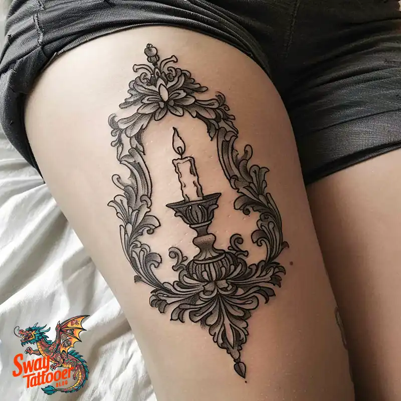 160 Candle Tattoo Designs: Your Skin with Symbolic Art 138 candle26