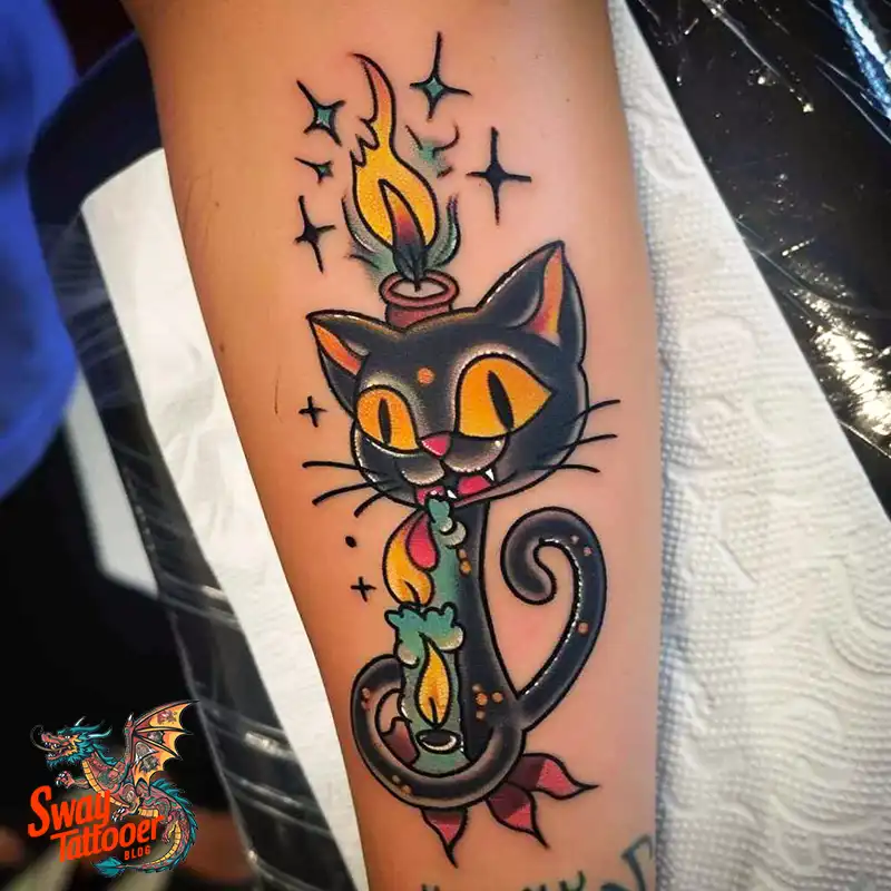 160 Candle Tattoo Designs: Your Skin with Symbolic Art 128 candle36