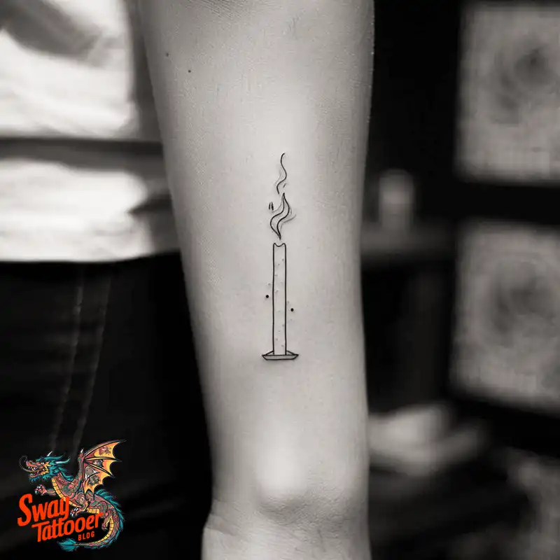 160 Candle Tattoo Designs: Your Skin with Symbolic Art 123 candle40