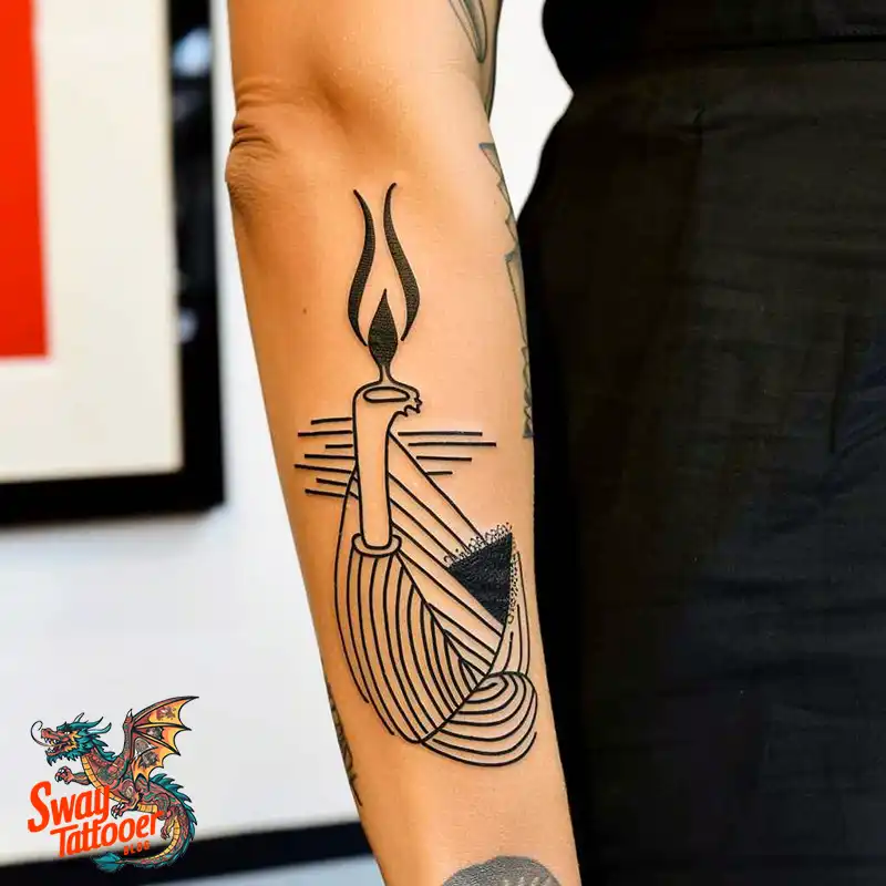 160 Candle Tattoo Designs: Your Skin with Symbolic Art 111 candle52