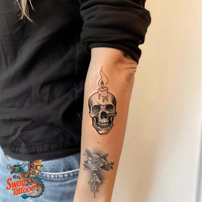 160 Candle Tattoo Designs: Your Skin with Symbolic Art 105 candle58