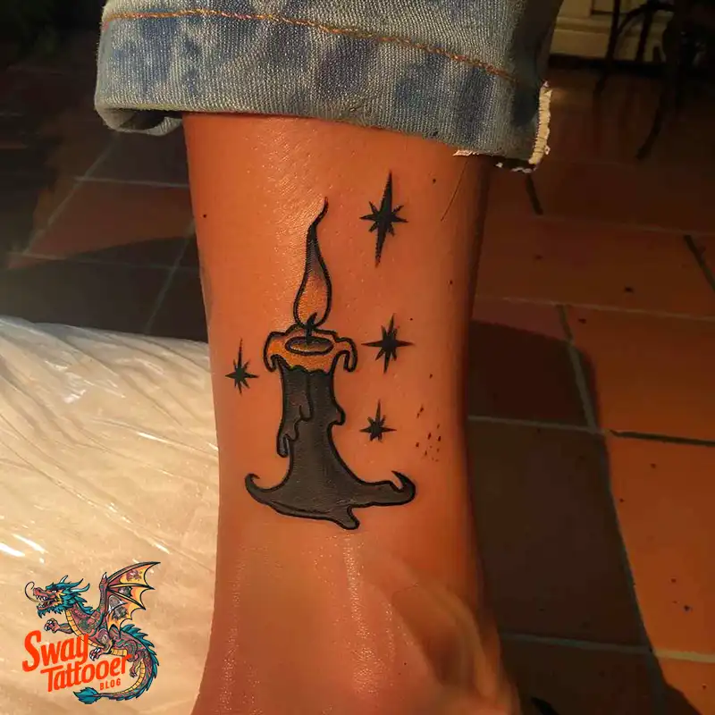 160 Candle Tattoo Designs: Your Skin with Symbolic Art 98 candle66