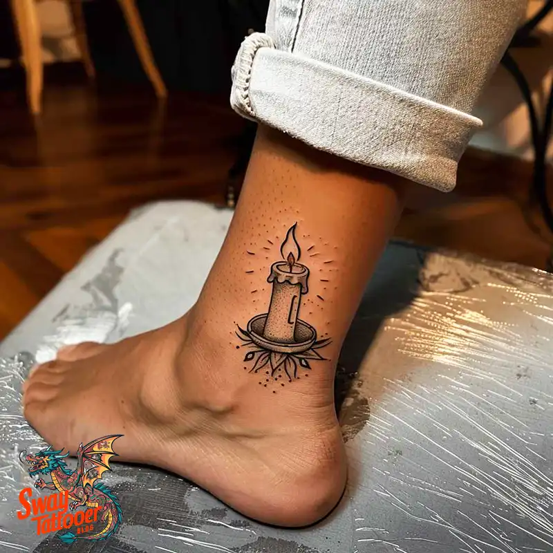 160 Candle Tattoo Designs: Your Skin with Symbolic Art 97 candle67