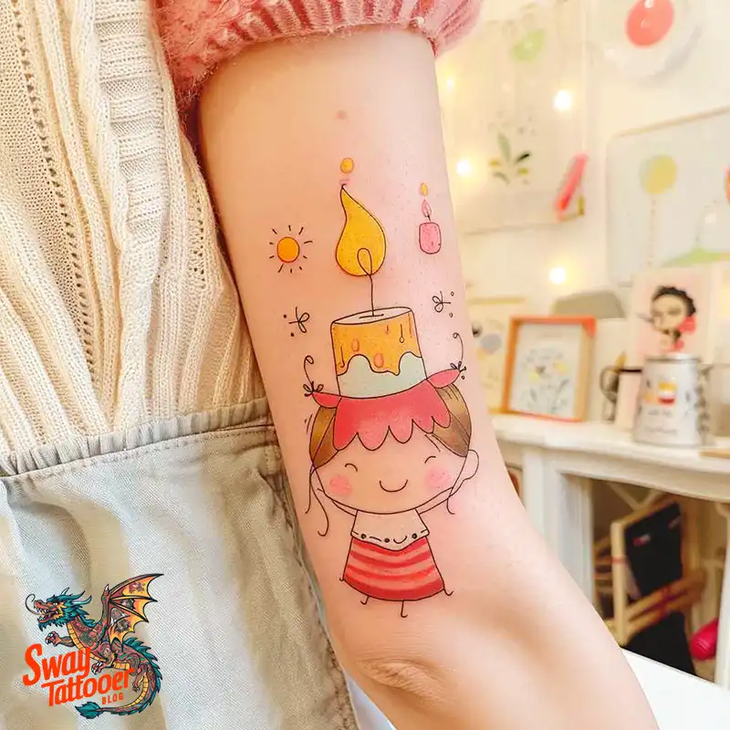 160 Candle Tattoo Designs: Your Skin with Symbolic Art 95 candle69