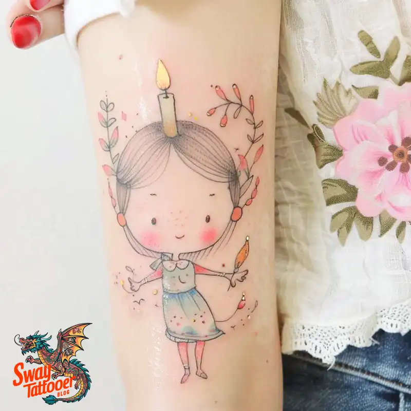 160 Candle Tattoo Designs: Your Skin with Symbolic Art 94 candle70