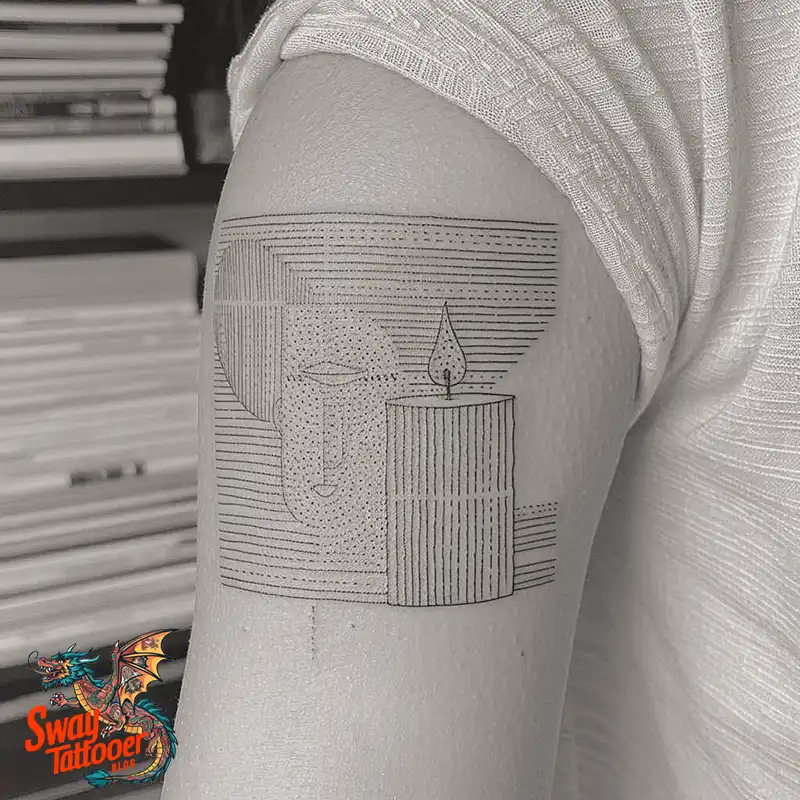 160 Candle Tattoo Designs: Your Skin with Symbolic Art 92 candle72