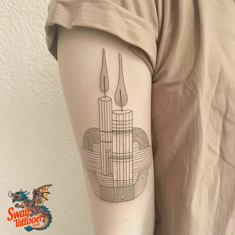 160 Candle Tattoo Designs: Your Skin with Symbolic Art 91 candle73