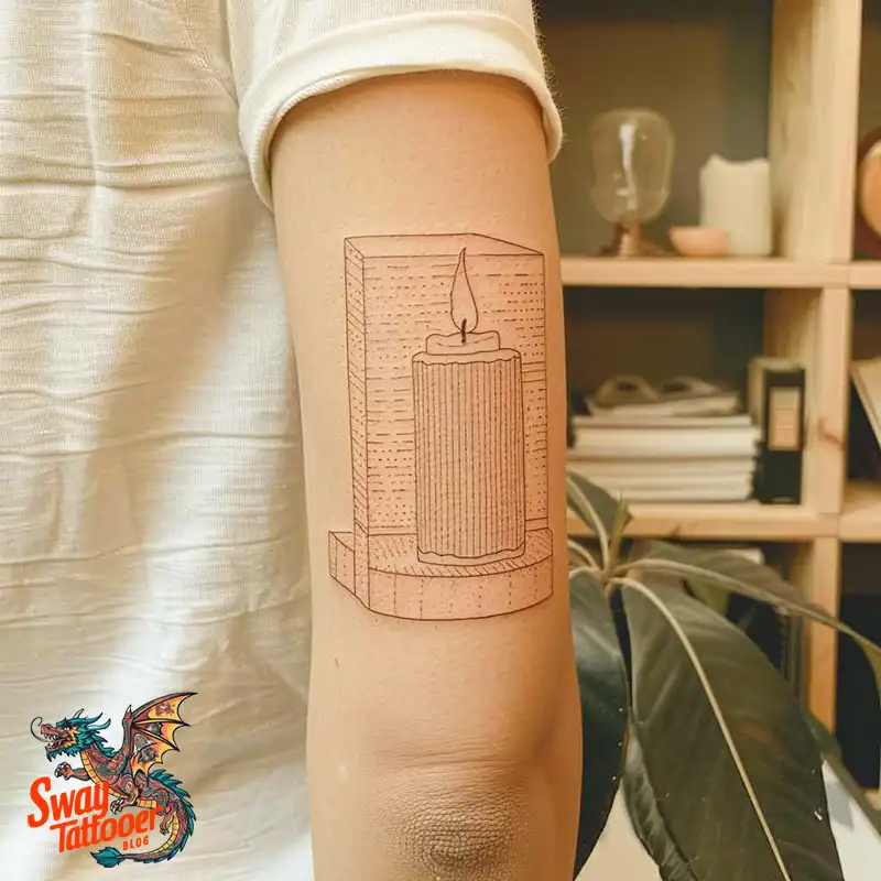160 Candle Tattoo Designs: Your Skin with Symbolic Art 86 candle74