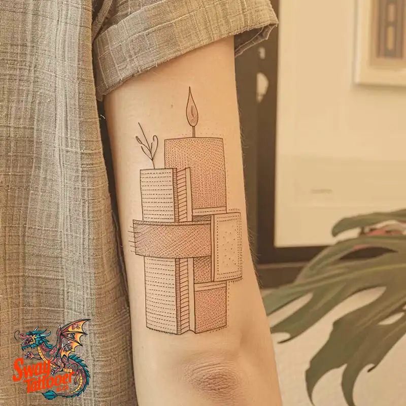 160 Candle Tattoo Designs: Your Skin with Symbolic Art 87 candle75