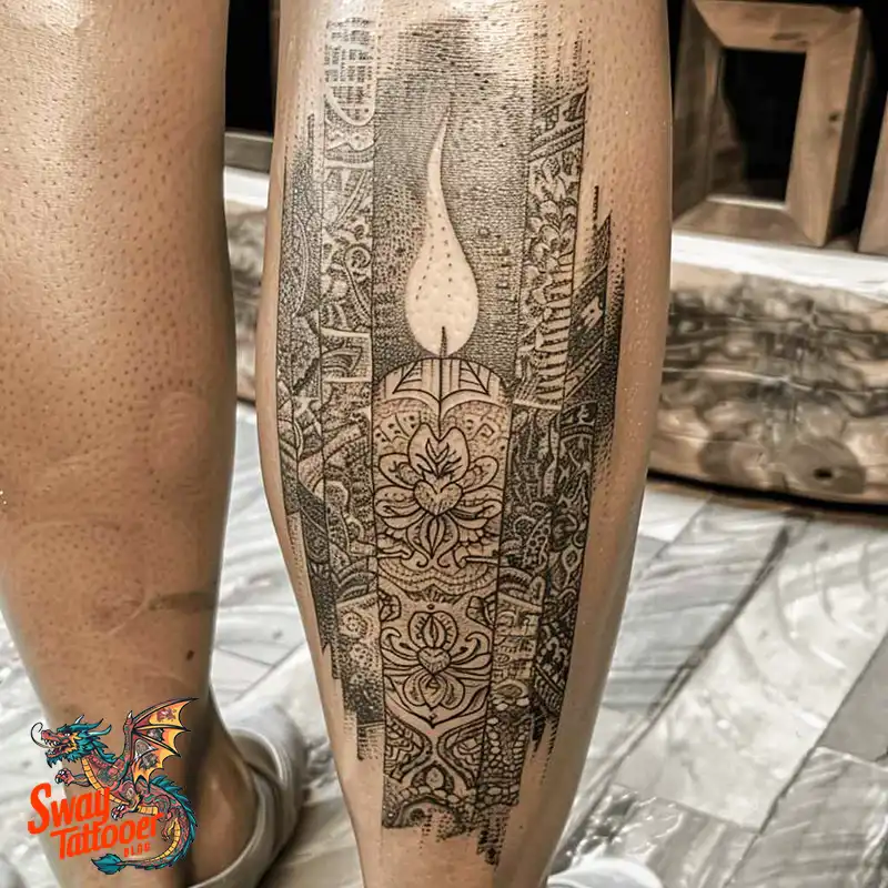 160 Candle Tattoo Designs: Your Skin with Symbolic Art 85 candle80