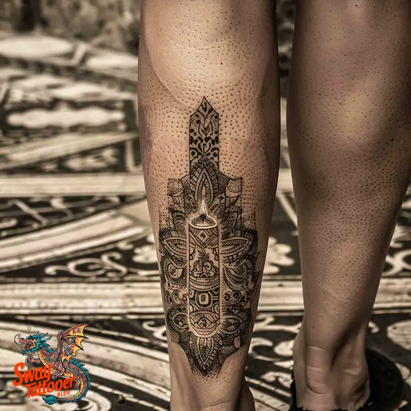 160 Candle Tattoo Designs: Your Skin with Symbolic Art 84 candle81