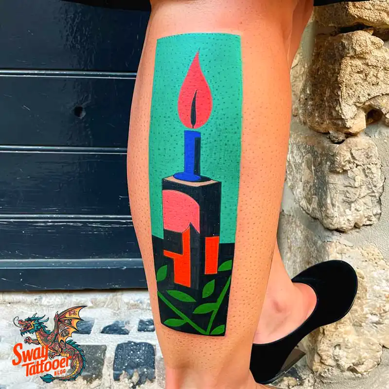 160 Candle Tattoo Designs: Your Skin with Symbolic Art 81 candle84