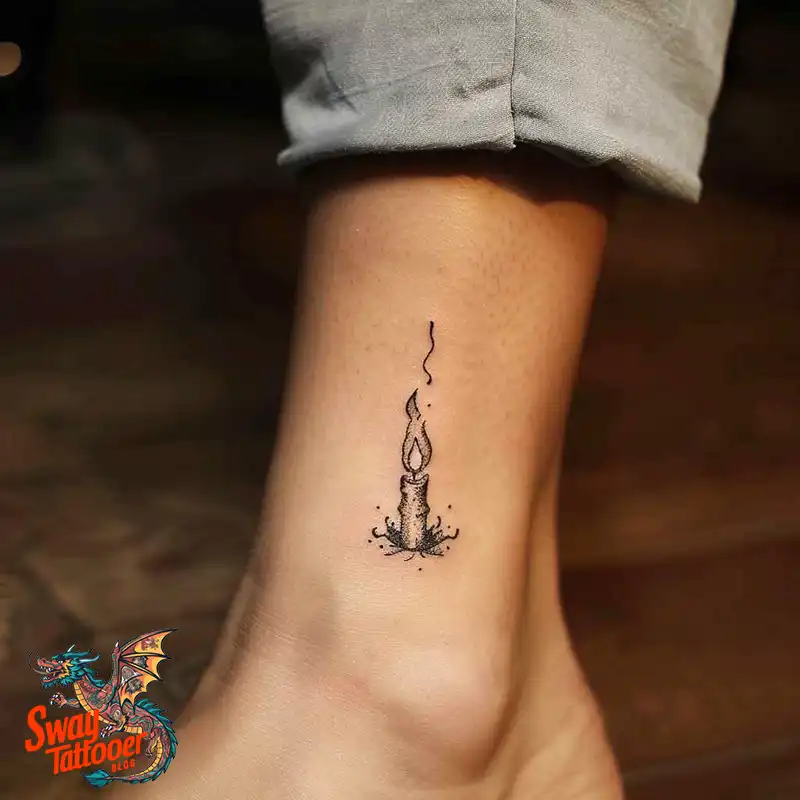 160 Candle Tattoo Designs: Your Skin with Symbolic Art 152 candle9