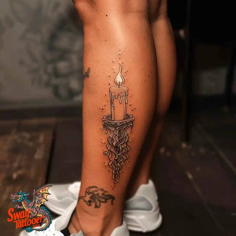 160 Candle Tattoo Designs: Your Skin with Symbolic Art 74 Candle Tattoo