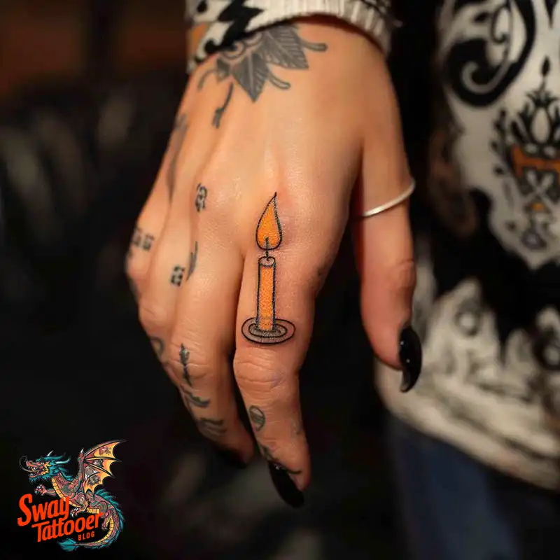 160 Candle Tattoo Designs: Your Skin with Symbolic Art 68 Candle Tattoo Ideas