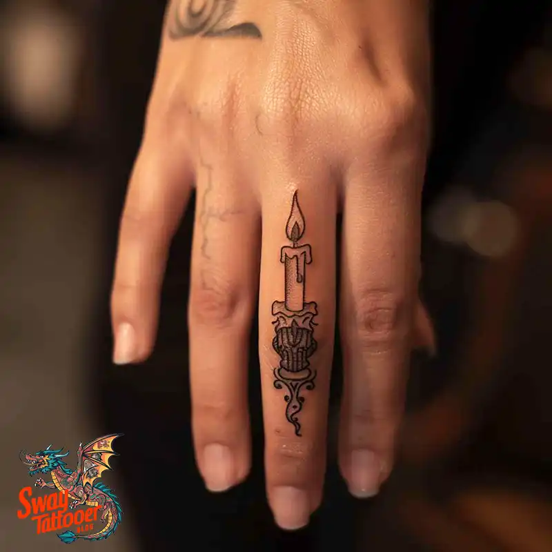 160 Candle Tattoo Designs: Your Skin with Symbolic Art 67 Candle Tattoo Ideas